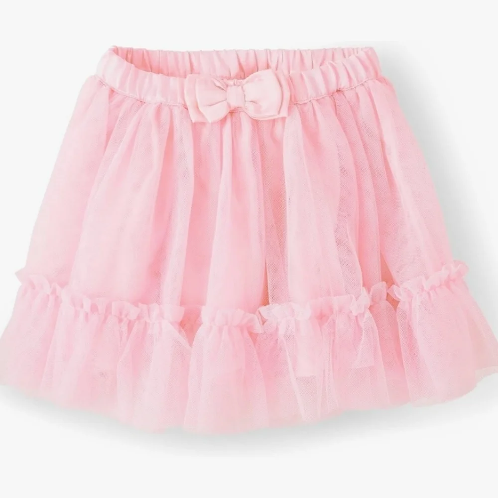 Gymboree Pink Tutu Skirt Tulle Bow Elastic Waist Diaper Cover Size 12-18mo NEW